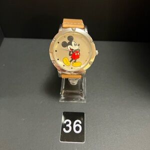 Mickey Mouse Watch with Tan Strap